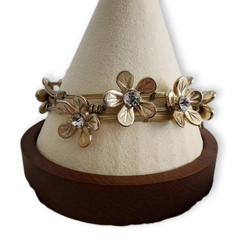 Gold Flower Bangles - image 1